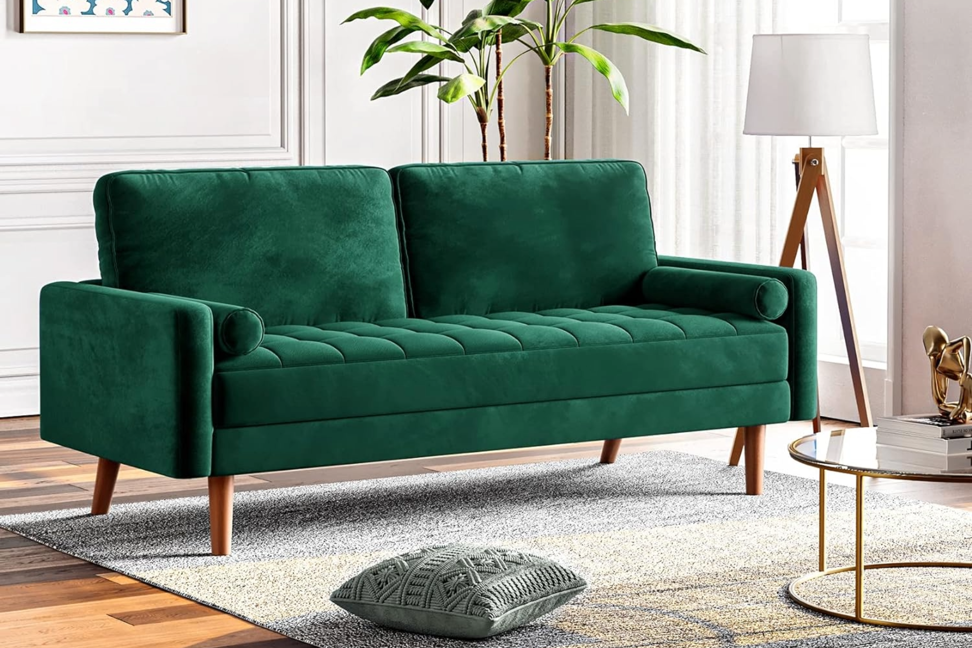 canape vert droit vesgantti